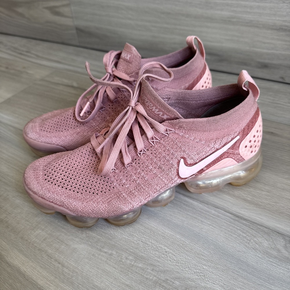 Nike Air VaporMax Flyknit 2‎ Rust Pink Women's Sneaker Shoes 942843-600 Size 8.5